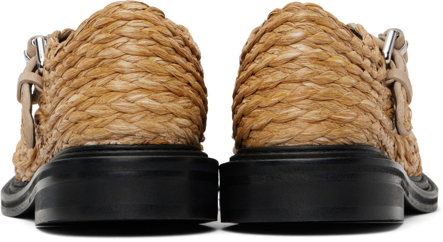 Skovård Moschino Moschino Olivia Raffia Mary Jane Loafers Beige | MA10624C1M MX0 10A, 1