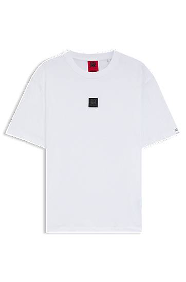 T-shirt BOSS HUGO x RB T-shirt with bull-graphic logo patch Vit | 50549304