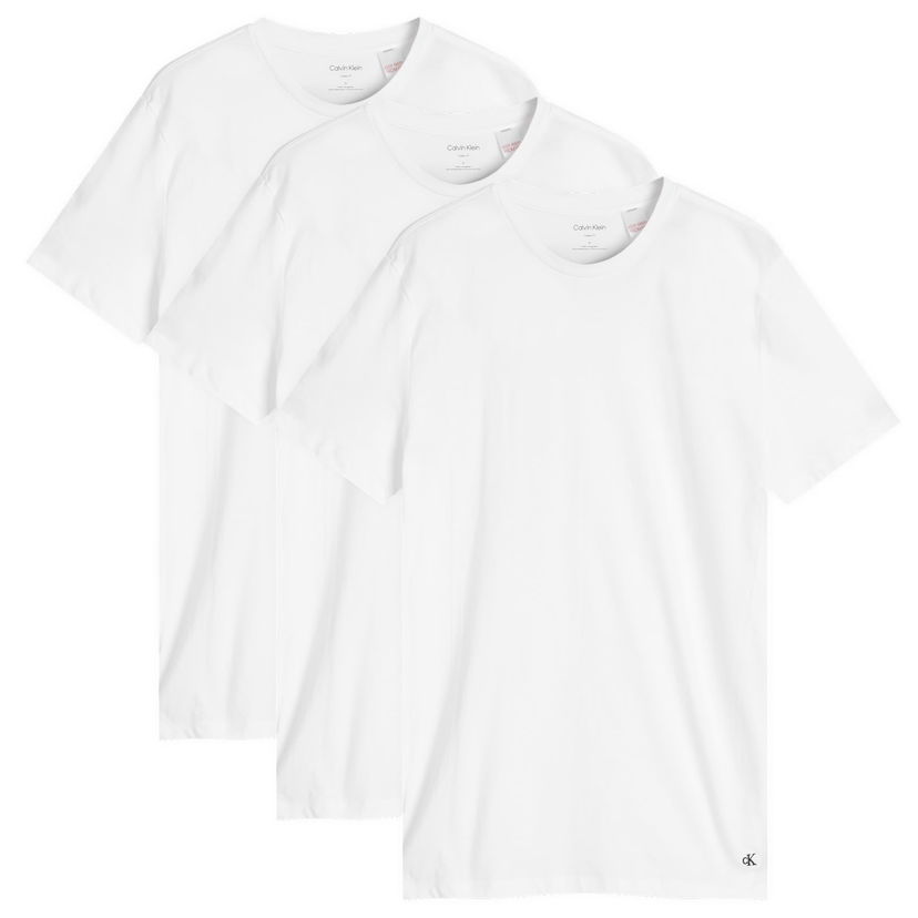 T-shirt CALVIN KLEIN Calvin Klein 3 Pack Crew Neck T-Shirts, Size Large Vit | LV00NB4051100
