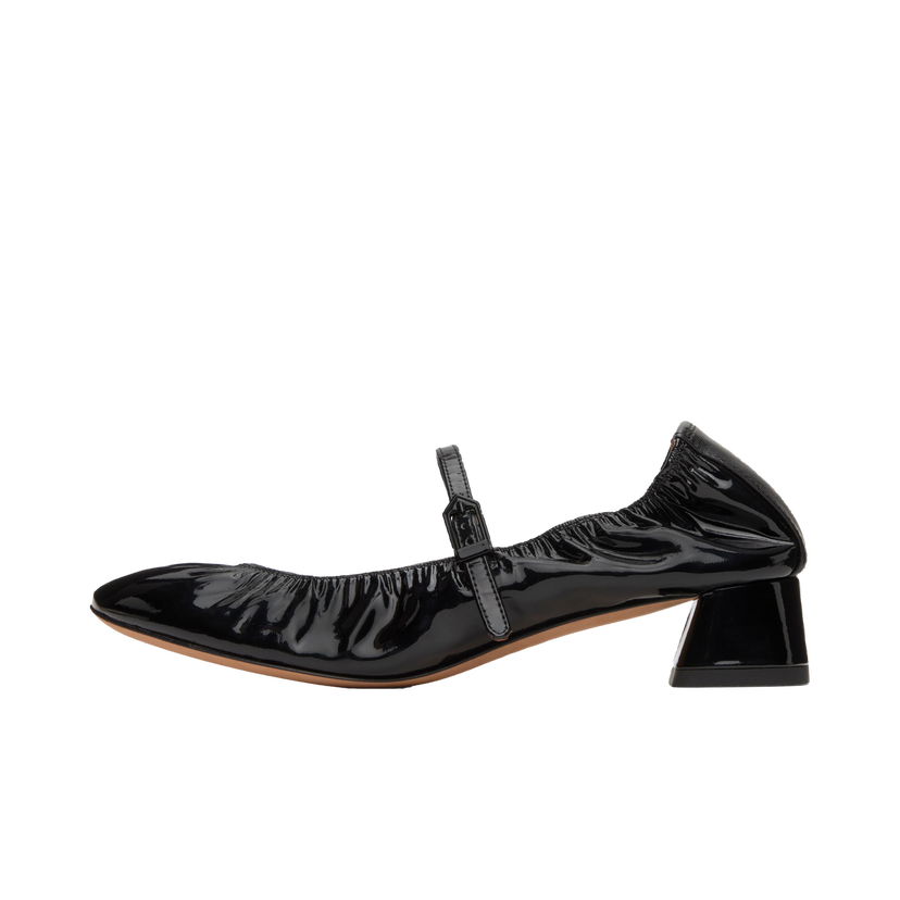 Sneakers och skor LANVIN Heeled Mary Jane Ballerina Flats Svart | FW-BAMB04-GLOS-H24