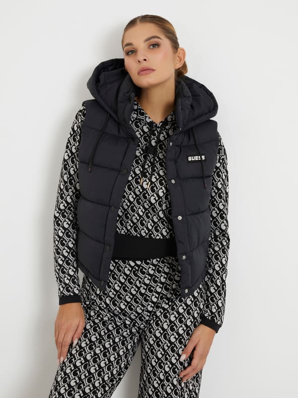 Parkas GUESS Sleeveless Puffer Svart | V4RL02WFYE2, 0