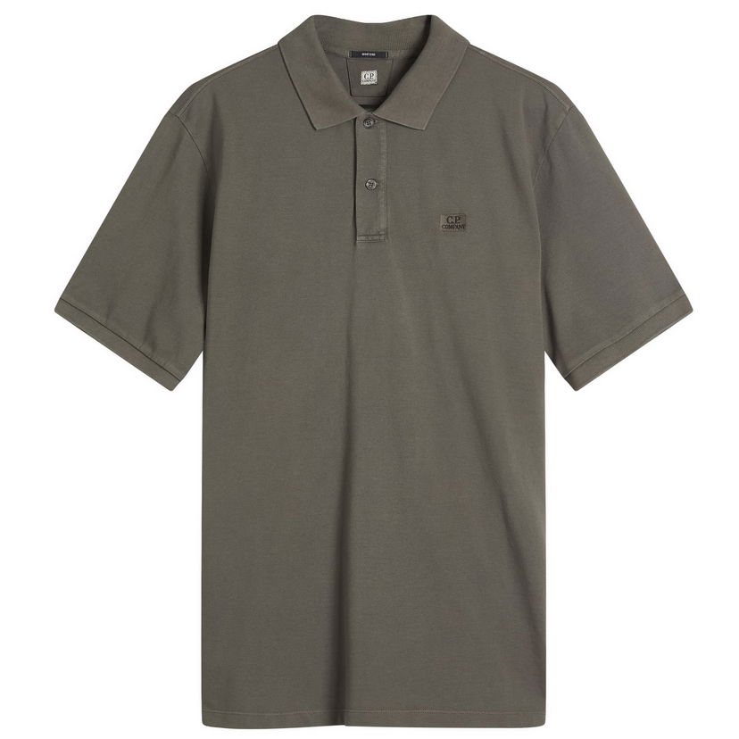Polotröja C.P. Company C.P. Company Resist Dye Logo Polo Grön | 18CMPL180A-110300R-GRY