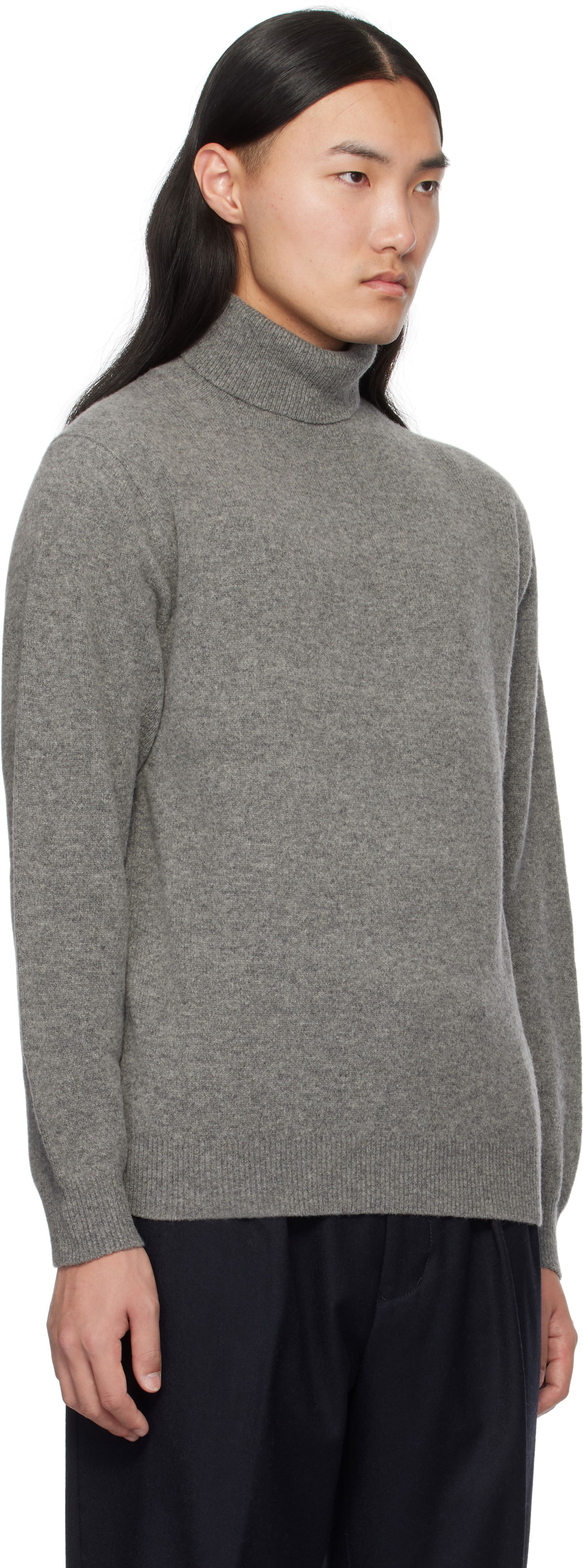 Sweater BEAMS BEAMS PLUS 9G Turtleneck Sweater Grå | 38150147156, 1