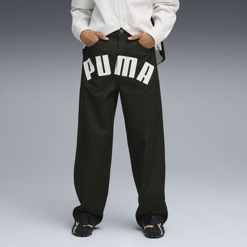 Jeans Puma A$AP ROCKY Wide Leg Printed Denim Pants Svart | 633396_01