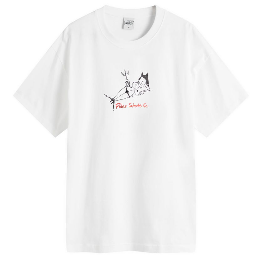 T-shirt Polar Skate Co. Devil Woman Tee Large Vit | PSC-CO-67