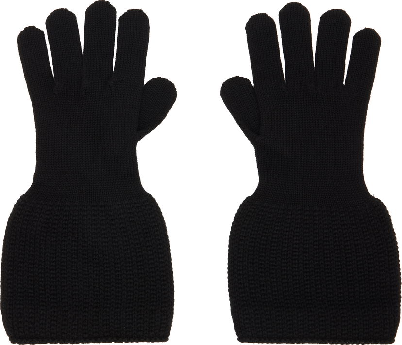Handskar Yohji Yamamoto YOHJI YAMAMOTO Knitted Gloves Svart | HL-W04-160