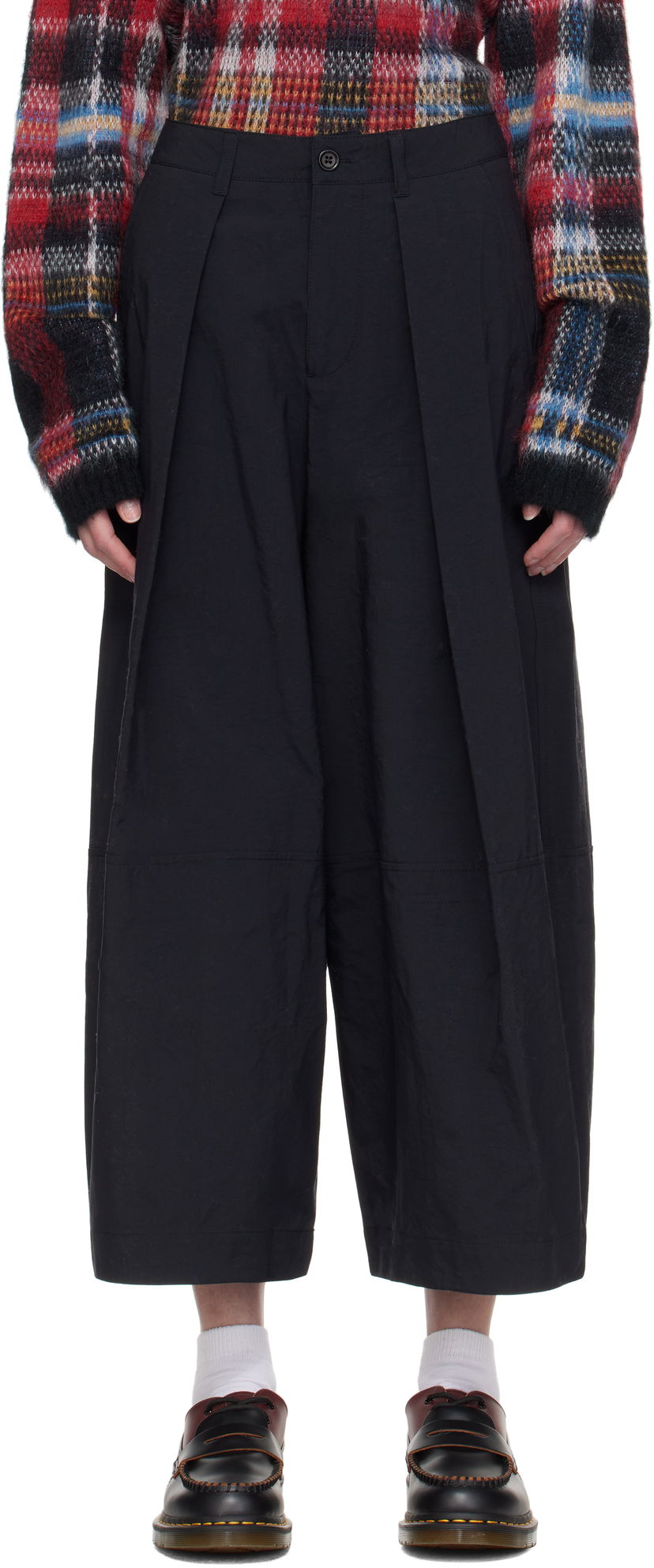Byxor YMC YMC Deadbeat Pleated Trousers Mörkblå | Q4XMD