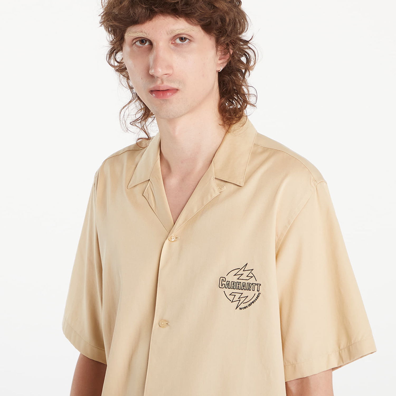 Skjorta Carhartt WIP Short Sleeve Ablaze Shirt UNISEX Beige | I033690.2BKXX, 1