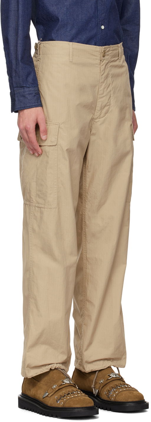 Cargo byxor BEAMS BEAMS PLUS Military Cargo Pants Beige | 3824-0081-803, 1