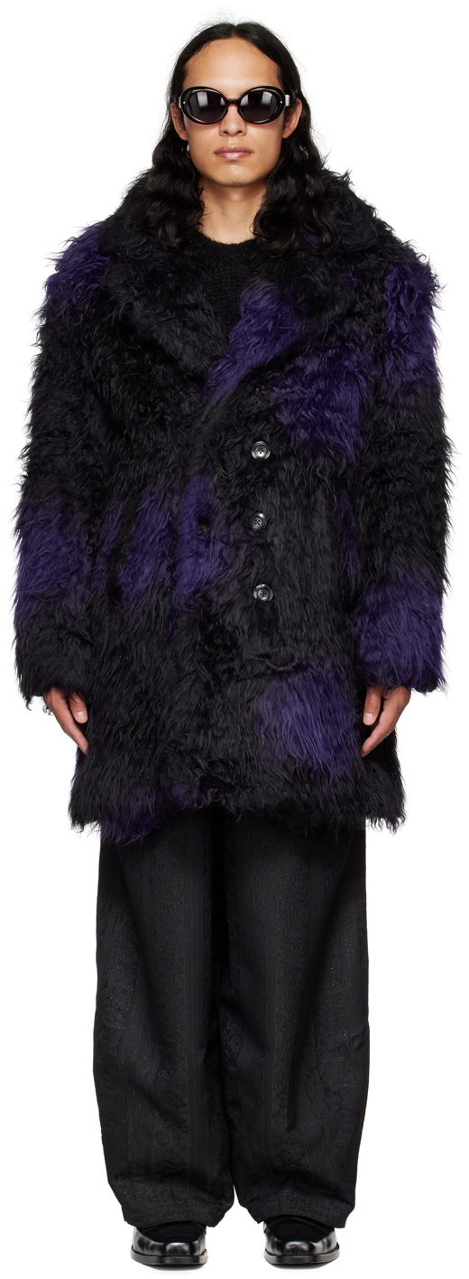 Rockar Needles NEEDLES Faux-Fur Coat Purpur | LQ099