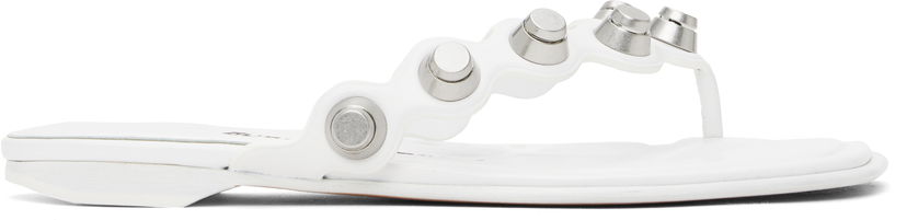 Sneakers och skor Alexander Wang Alexander Wang Rexa Thong Flat Sandals Vit | 30225S008