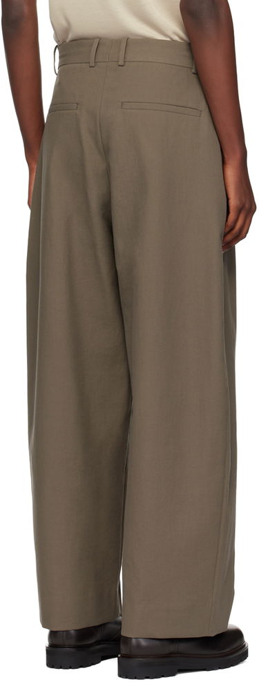 Byxor Studio Nicholson Studio Nicholson Line Pleated Trousers Grön | LINE SNM - 1185, 2
