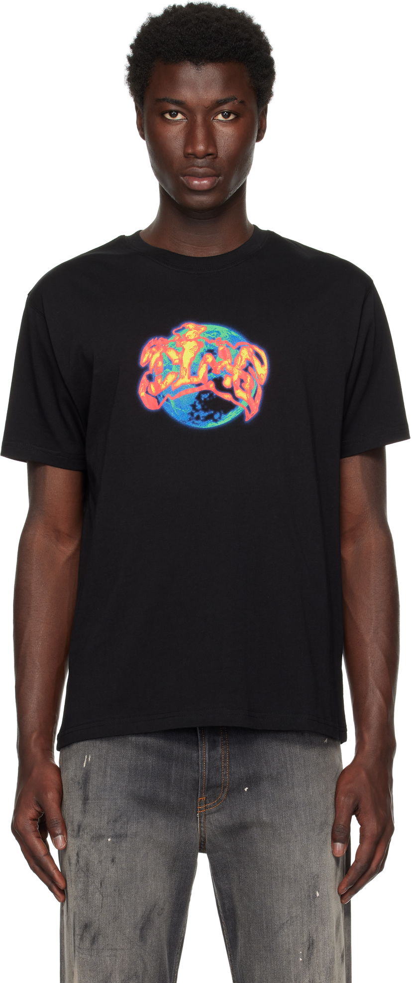 T-shirt Dime Dime Global Graphic T-Shirt Svart | DIMESU2558BLK