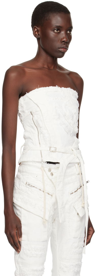 Linne Ottolinger Ottolinger Belt Denim Tank Top Vit | 1704801, 1