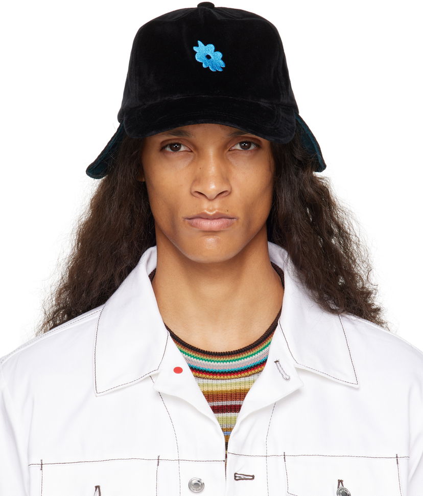 Keps Paul Smith Paul Smith Velvet Ear Flap Cap Svart | M1A-987DT-L02121-79