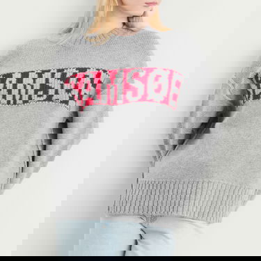 Sweater Samsoe Samsoe Samsøe Samsøe Sakeiku Logo Knit Jumper Grå | F25300175-CLR000337, 5