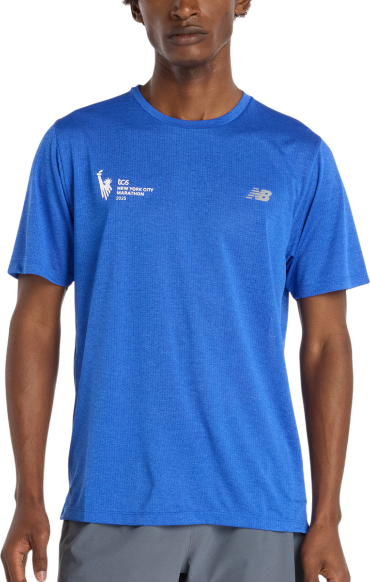 T-shirt New Balance New Balance NYC Marathon Athletics T-Shirt Blå | mt53253m-bea, 0
