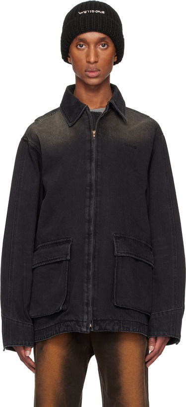 Mössa We11done We11done Classic Washed Denim Jacket Svart | WD-DJ3-24-334-U-BK, 0