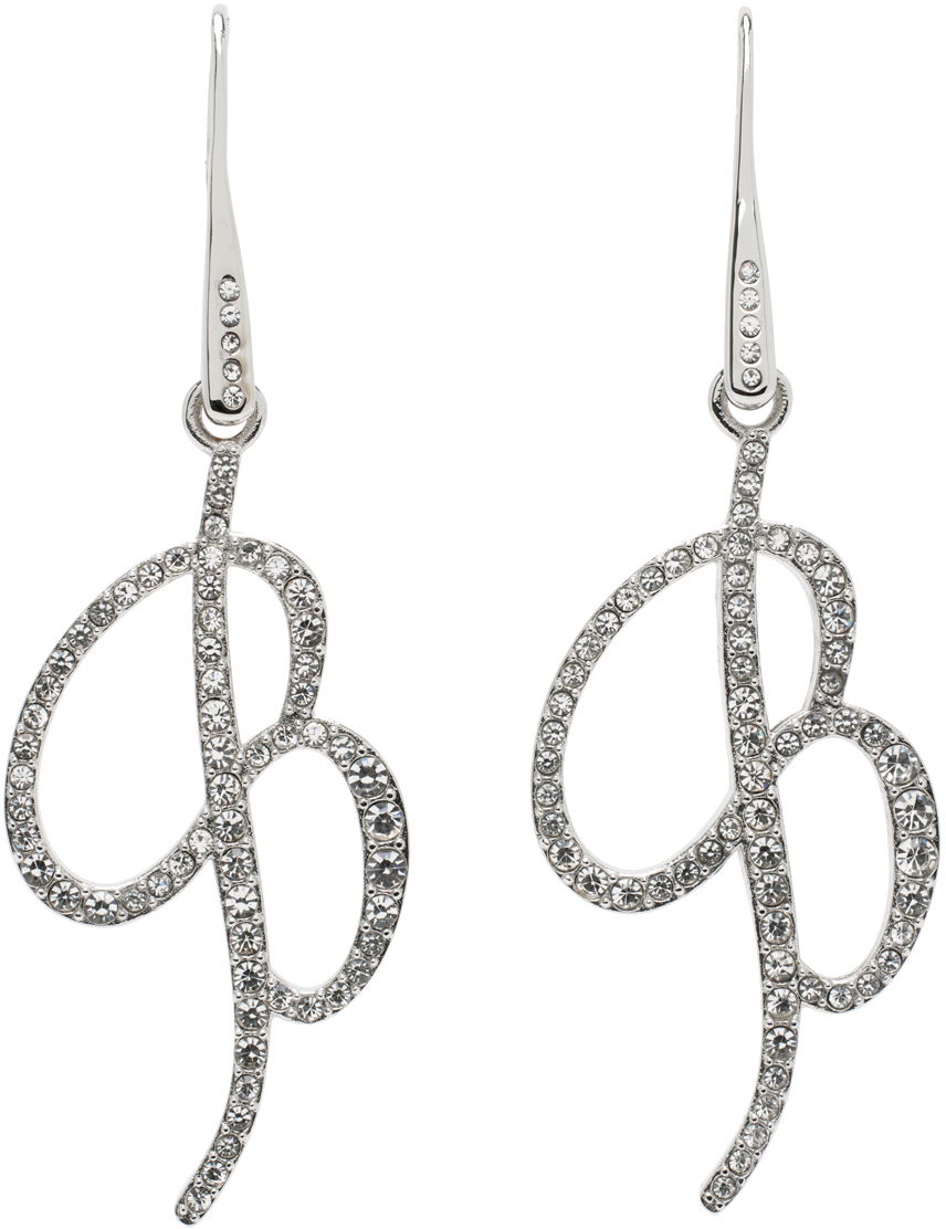 Örhängen Blumarine Blumarine Crystal Logo Pendant Earrings Metallisk | P422W260A, 0