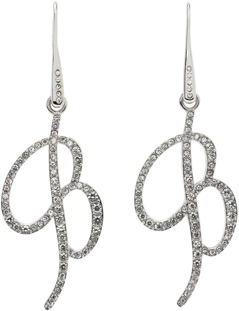 Örhängen Blumarine Blumarine Crystal Logo Pendant Earrings Metallisk | P422W260A