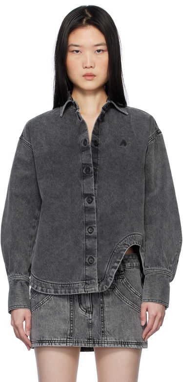 Skjorta The Attico Attico Eliza Denim Shirt Grå | 250WCB00074 DDD104AA, 0