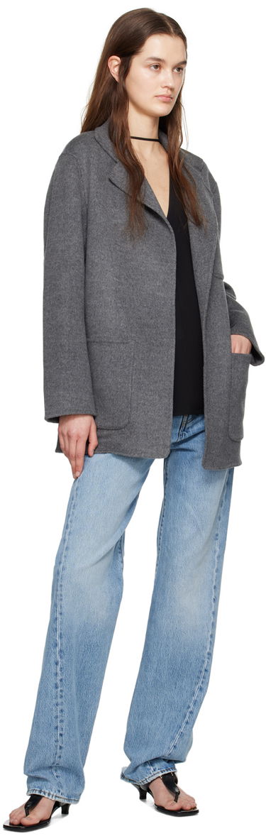 Jacka TOTEME TOTEME Patch Pocket Jacket Grå | 242-WRO1613-FB0006, 3