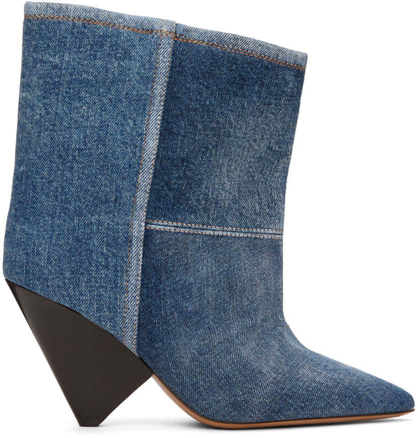 Klä ISABEL MARANT Isabel Marant Miyako Denim Ankle Boots Mörkblå | 23HBO0066FC-A4A10S