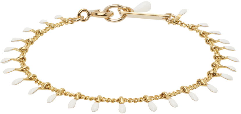 Armband ISABEL MARANT Gold Chain Bracelet With White Charms Vit | BR0003FA-A3B01B