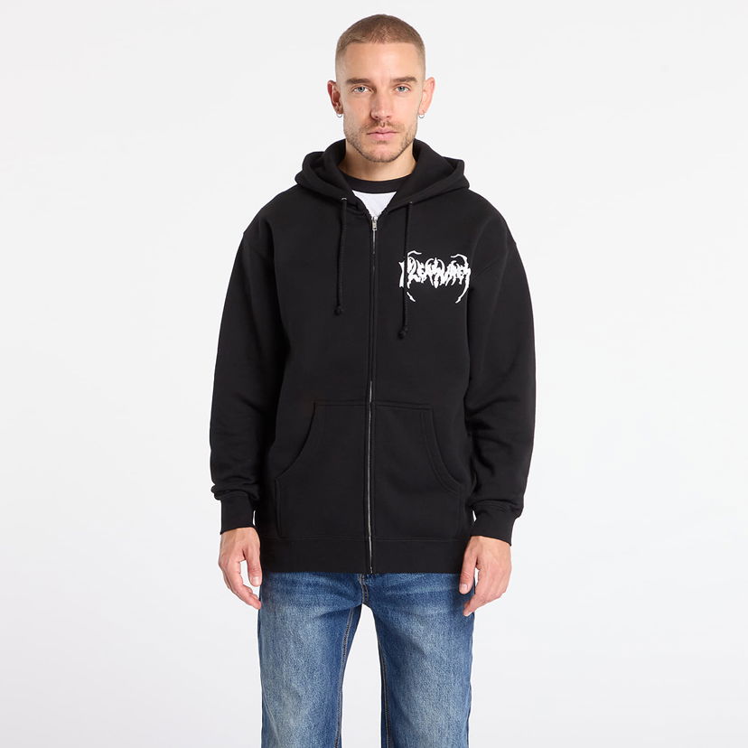 Sweatshirt Pleasures Pond Zip Hoodie Svart | P25F072-BLACK