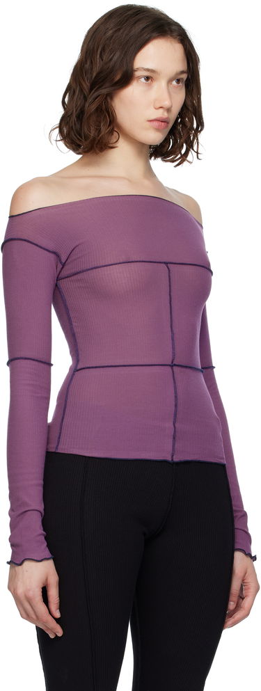 Linne Baserange Baserange Cinder Off-the-Shoulder Top Purpur | TTCL-CR-AU25, 1