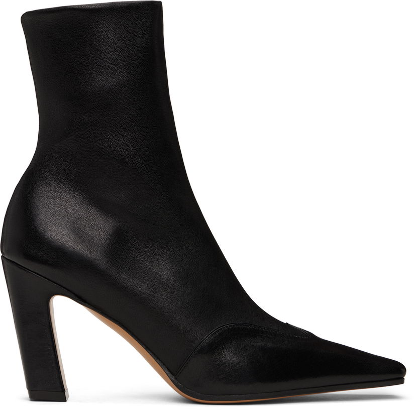 Sneakers och skor Khaite Khaite Nevada Stretch High Heel Boots Svart | F1067-836