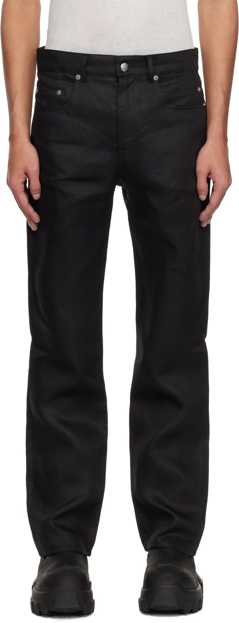 Jeans Rick Owens Rick Owens Hollywood Headon Utility Jeans Svart | RR01E5308 TWL
