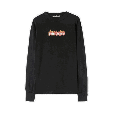 T-shirt Palm Angels Burning Logo Classic Tee Svart | PMAB002F22JER0021001, 0