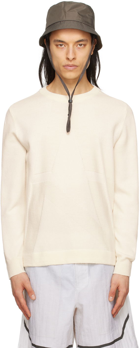 Sweater NORSE PROJECTS Norse Projects ARKTISK Hybrid Sweater Vit | N45-0569