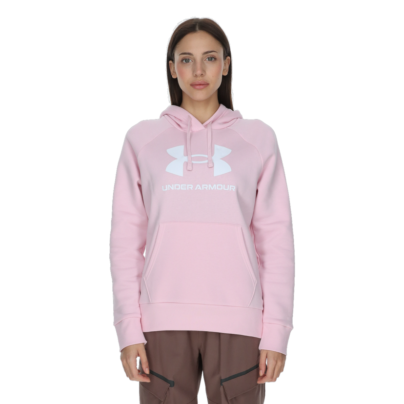 Sweatshirt Under Armour Rival Fleece Big Logo Hoodie Rosa | 1379501-647