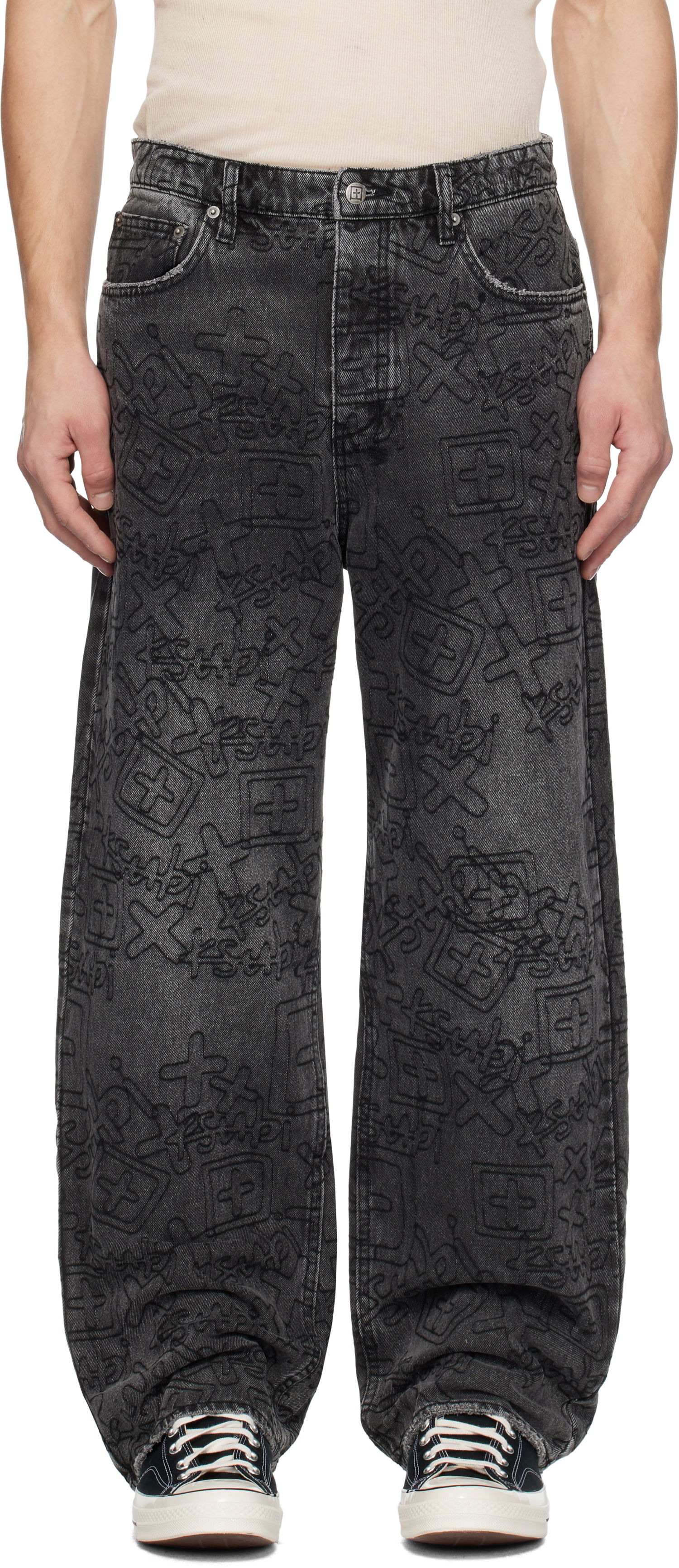 Jeans Ksubi MAXX Stencil Stitch Jeans Svart | MPS25DJ011, 0