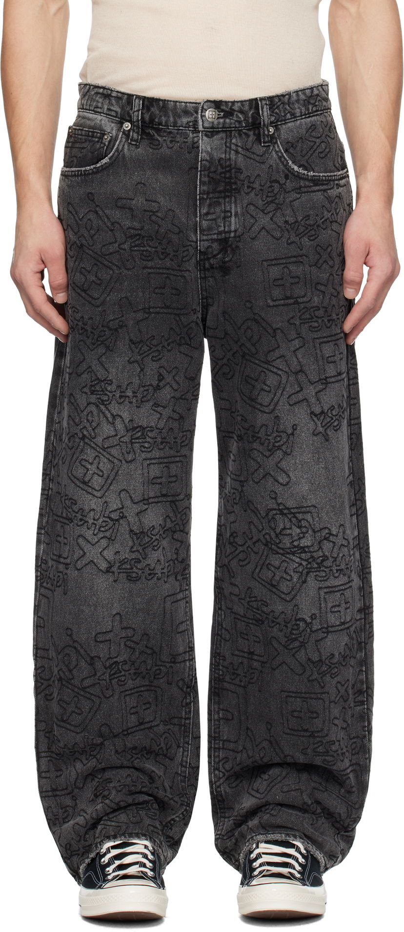 Jeans Ksubi MAXX Stencil Stitch Jeans Svart | MPS25DJ011