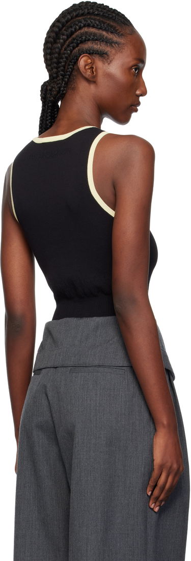 Linne JW Anderson JW Anderson Contrast Trim Ribbed Knit Tank Top Svart | KW1442-YN0432, 2