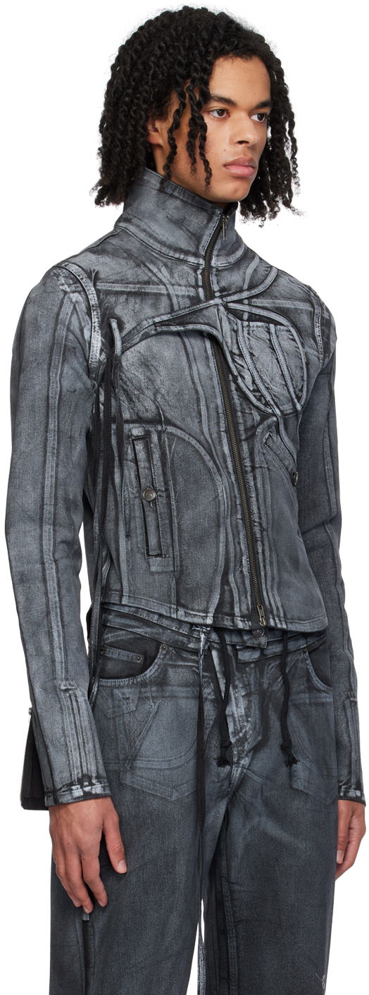 Jacka Ottolinger Ottolinger Fitted Denim Jacket Grå | 1703312, 1