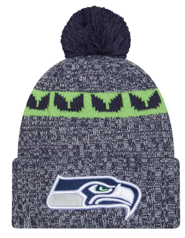 Mössa New Era New Era Seattle Seahawks Knit Beanie with Pom Grå | 60407601-60407601, 0