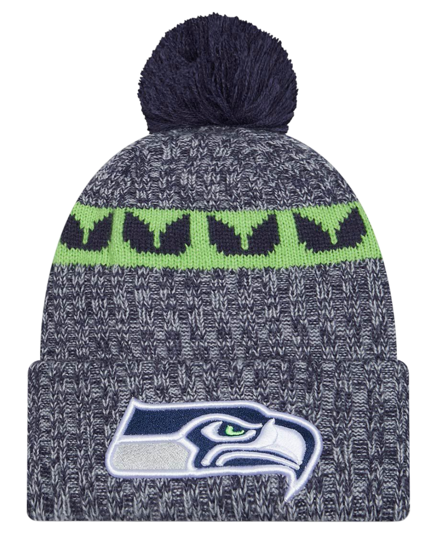 Mössa New Era New Era Seattle Seahawks Knit Beanie with Pom Grå | 60407601-60407601