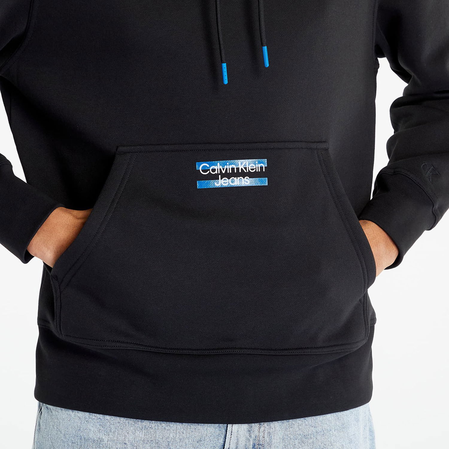 Sweatshirt CALVIN KLEIN Transparent Stripe Hoodie Svart | J30J322891 BEH, 1