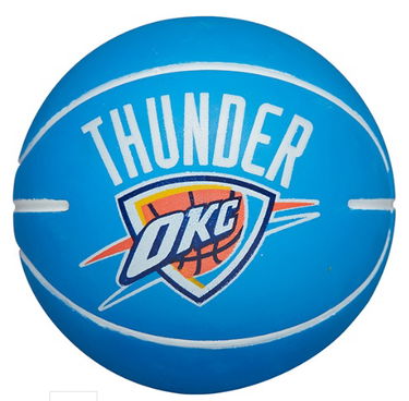 Sportutrustning Wilson Tennis Dribblers Basketball Oklahoma City Thunder Blå | wtb1100ok, 0