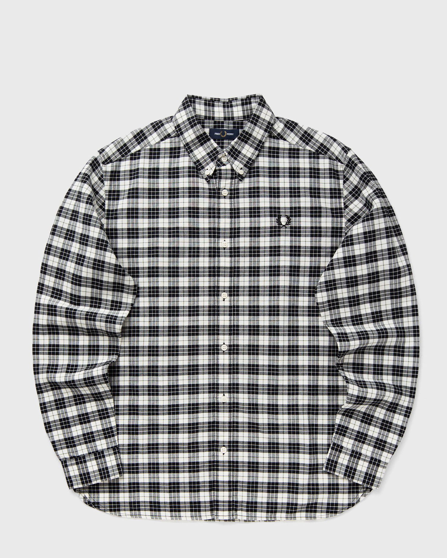Skjorta Fred Perry Tartan Oxford Button-Down Shirt Svart | M1743-560, 0