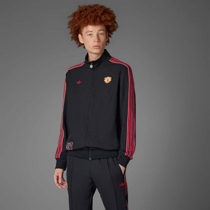 Träningsoverall adidas Performance Manchester United Terrace Icons Track Jacket Svart | JF0358