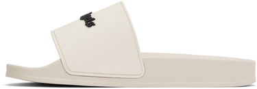 Sneakers och skor Palm Angels Classic Logo Pool Slides Vit | PWIC013C99MAT0016110, 2