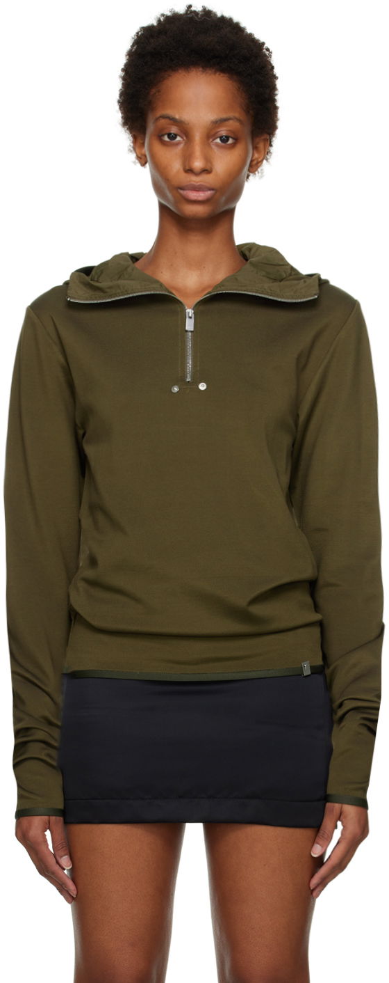 Sweatshirt 1017 ALYX 9SM Half-Zip Hooded Sweatshirt Grön | AAMTS0309FA02.F22