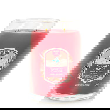 Ljus Yankee Candle Signature Large Jar 2 Wicks Santa On Skis Après Ski Collection Röd | 43493, 0