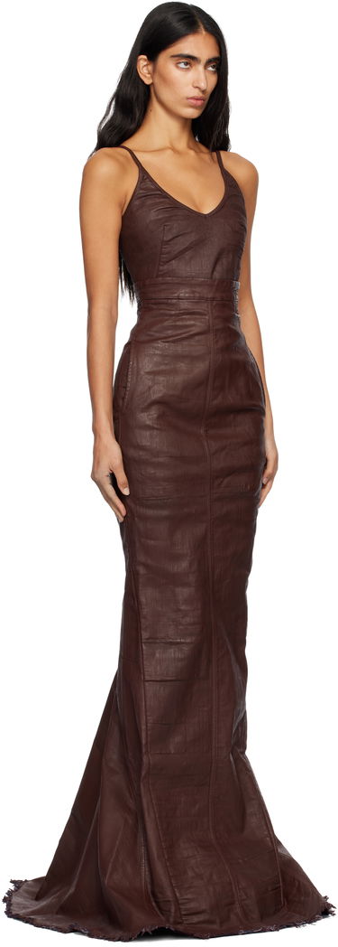 Kjol Rick Owens DRKSHDW Concordians Lido Maxi Skirt Brun | DS02E7344 SDSW, 1