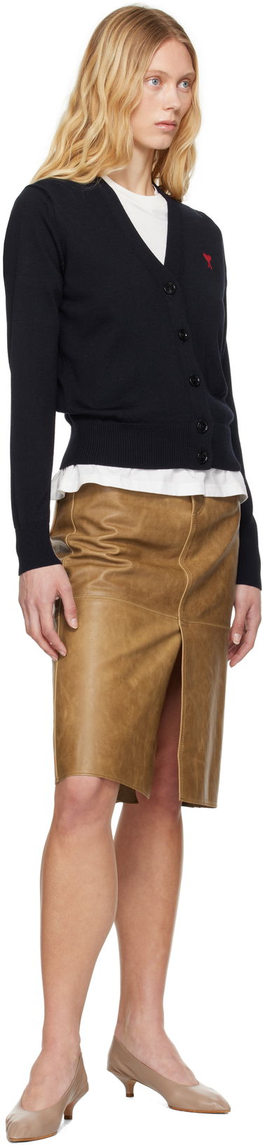 Sweater AMI De Cœur Cardigan Svart | BFFKC111.KN0025, 3